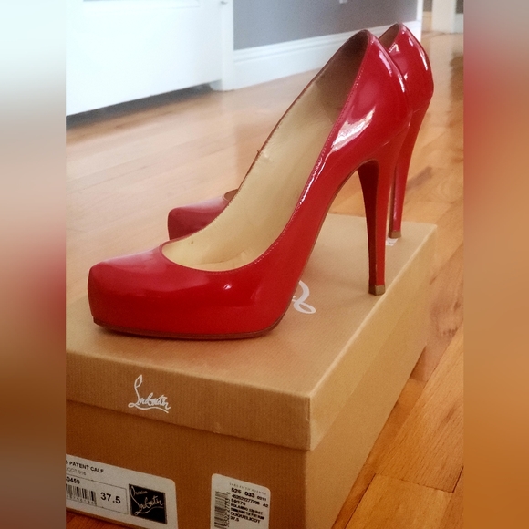 Christian Louboutin Rolando heels patent calf w/ original box & extra heel taps. - Picture 2 of 16
